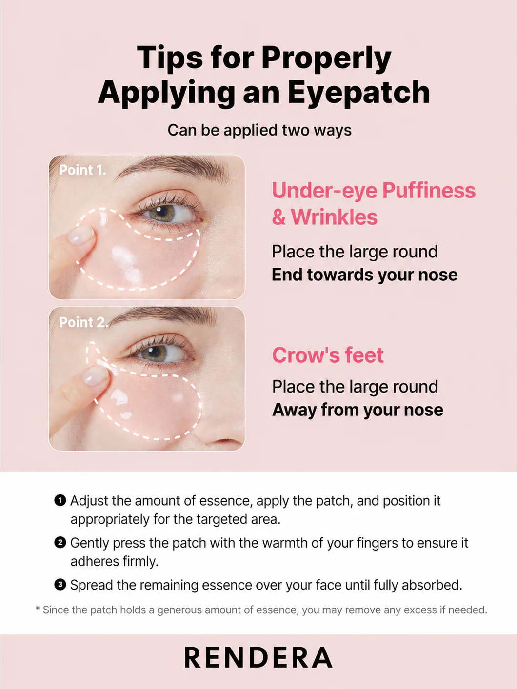 Rendera Peptide Collagen Hydrogel Eye Patches