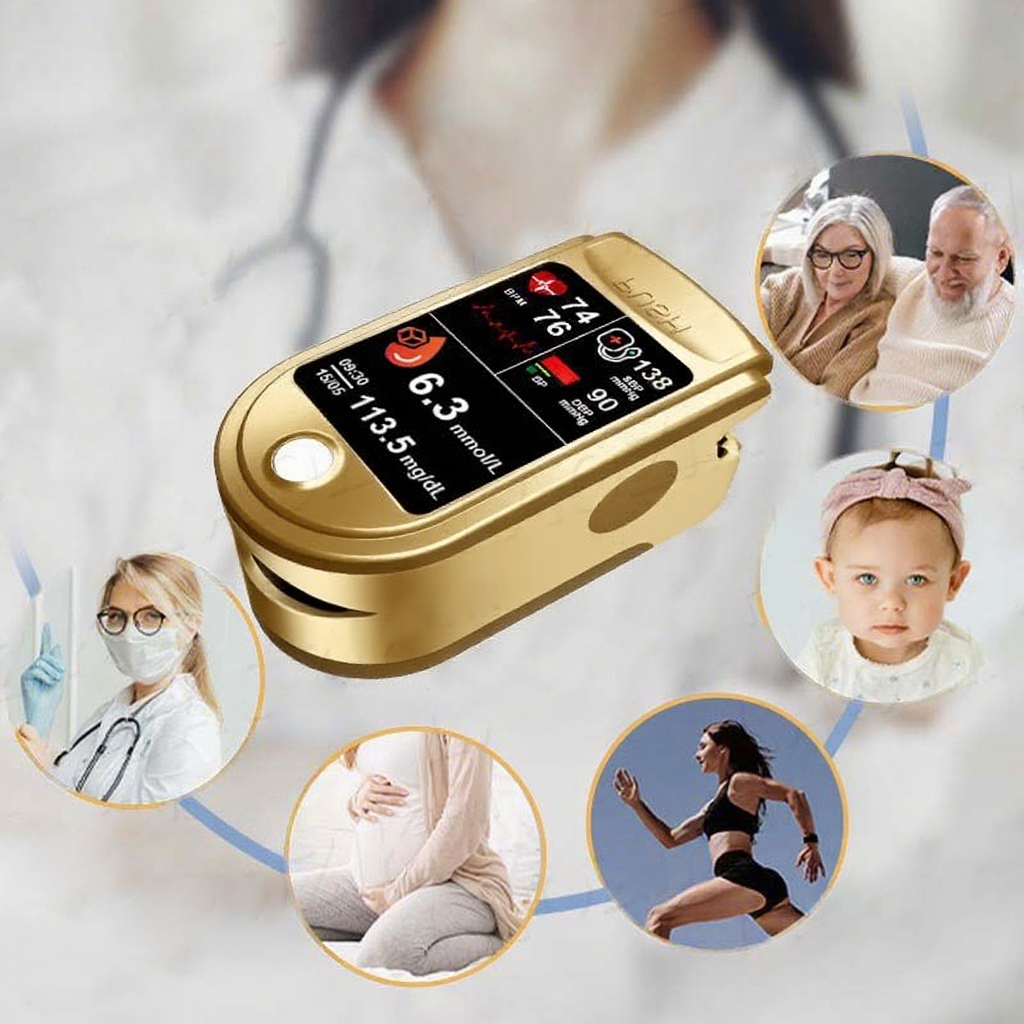 LaozikTM Professional 12in1 Glucose & Vital Signs Monitor
